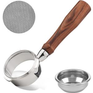 58mm Bottomless Portafilter for CASABREWS Ultra, Bottomless Portafilter with 58mm Puck Screen Compatible for CASABREWS 4700Gense, 5700Series Espresso Machine, Stainless Steel Filter Holder and Filter