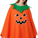 3 Pack Halloween Pumpkin Costume Adult, Halloween Accessories for Women - Glow in the Dark Lightweight Poncho Cape & Witch Cloak Accessory for Party