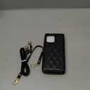 Rssviss Crossbody Case for iPhone 16 Pro Max Case Wallet, RFID Blocking Leather with Card Holder Kickstand, Handbag Zipper Flip Cover with Wrist Strap for iPhone 16 Pro Max Men Women 6.9", Black