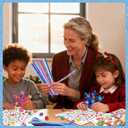 Ertyjikg DIY Pipe Cleaner Snowflake Craft Kit - Pipe Cleaner Pom Poms Stickers Winter Christmas Ornament Making Supplies for Child Adults