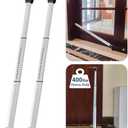 2 Pack Rerishom Door Security Bar, Door Stoppers Security bar,Heavy Duty Door Lock Security Door Jammer Door Stopper for Apartment, Hotel Room,Screen Door Hardware, Gate Lock Bar