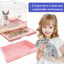 upcessory 50 pcs Disposable Cage Liners, Clear Plastic Rabbit Cage Liner Bag, Universal Toilet Film for Bunny, Hamster, Totoro, Hedgehog, Guinea Pig and Small Animals.