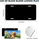 100 Pack Black Aluminum License Plate Blanks – 6x12 Inch Metal Tags for Laser Engraving, Vinyl, UV Printing, Bulk Custom Design Plates - 0.025 Thickness/0.65mm