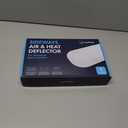 Sideways Floor Wall Air Vent Deflector for Under Furniture Heat and Air Deflecting, Fits Vents 3" - 7" Wide, Also Extends Lengthwise up to 17.5", Foam Tape for Tight Seal