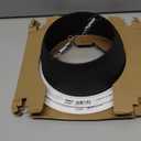 HALO 6100BB 6" White Tapered Metal Baffle Recessed Trim with 2 White Rings, Narrow and Wide, Black