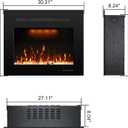 Electric Fireplace Insert Trim Kit for 30" W x 25" HBlack, for ASIN B0D9GDGD1Q