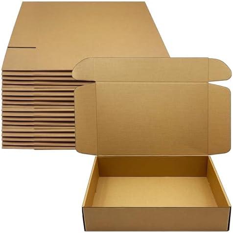 14 x10 x 4 inch Shipping Boxes Set of 50， Brown Corrugated Cardboard Box Mailer Boxes for Packaging Small Business Shipping，Mailing Boxes Bulk for Birthday Wedding Party Book Literature Gift Giving