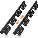 Stove Gap Covers Stainless Steel 2 Pack, Stove Gap Filler, Oven Gap Filler, Range Trim Kit, Stove Guards for Counter Side Gap Kitchen, Adjustable Length 13.8" to 27.5" - Black