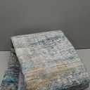 Area Rugs 6x9 for Living Room Bedroom, Modern Abstract Machine Washable Rug, Large Soft Low Pile Floor Carpet with Non Slip Backing for Dining Room, Teal/Grey