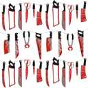 32 PCS Halloween Bloody Weapons Banner 3 Strings Scary Hanging Props Garland Spooky Party Decorations Horror Creepy Movie Zombie Decor