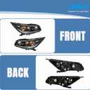 LABLT A Pair Headlight Assembly Replacement for Accord 2013 2014 2015 DRL Headlights Set Driver and Passenger Side HO2502156