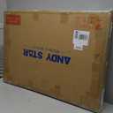 ANDY STAR Brushed Nickel Mirror 24x36 Inch, Scalloped Bathroom Mirror, Silver Vanity Mirror in Anti-Rust Stainless Steel Metal Thin Frame Deep 1, Wall-Mounted Mirror (Horizontal/Vertical)