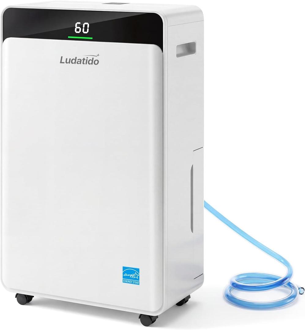 2026 Upgraded ENERGY STAR Dehumidifier, 80 Pint/Day, 5000 Sq.Ft for Whole Home & Basement, 1.72 Gal Tank, 35dB Quiet, Child Lock, Sleep/Fan/Dry Modes, 24H Timer & Auto Continuous Drain | 5000 Sq.Ft dehumidification area.1.72 Gal Tank, 35dB Quiet,Child Lock, Sleep/Fan/Dry Modes, 24H Timer & Auto Continuous Drain