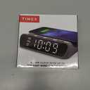 Timex Alarm Clock with Wireless Charger for iPhone, Android, and AirPods - Black (TW14B)