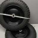 2-Pack of 4.80/4.00-8 Pneumatic Tire and Wheel,2PR (Air Filled)- 5/8"or 3/4" Powdered Metal bushings and 3"or 6"Center Hub,for Wheelbarrow,Garden and Utility Cart,Trolley,Wagon and More (MYTT4008-2)
