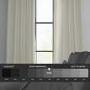 HPD Half Price Drapes Dobby Linen Light Filtering Curtains for Bedroom 50 X 108 (1 Panel), Rod Pocket Curtains for Living Room Home Decor, Off-White