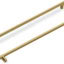 Lardmon 10 Pack Champagne Bronze Modern Cabinet Pulls 11.5 Inch(292mm) Total Length | 10 Inch(254mm) Hole Center Bar Pulls Kitchen Cabinet Handles Solid Drawer Pulls Heavy Duty Kitchen Hardware