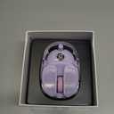 SEUNKWANG EWEADN Q9 Wireless Clear Mouse Dual Mode Bluetooth & 2.4G USB Computer Mouse with RGB Lighting, Silent Clicks, Multi-Device Compatibility for Laptop, PC, MacBook, iPad Cute Mouse-Purple