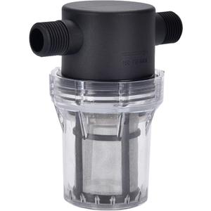 Water Filter, 1/2''Twist-On Pipe Strainer, Nylon PA66 cover, PC bowl, 304 Stainless Screen (1/2'' 80 Mesh Male water filter)