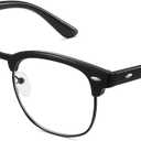 racico Computer Blue Light Blocking Glasses Blue Light Glasses Men Women, Anti Blu-Ray Clear Gaming Glasses Lenses (*All Black)