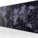 KTRIO Large Gaming Mouse Pad Desk Mat, Superior Micro-Weave Cloth, Non-Slip Rubber Base, Stitched Edges, Water-Resistant, for Gamer, Office & Home, 31.5 x 15.7 InchWorld Map