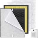 2 Pack PR1 Replacement Filter for Mooka Mode PR1 Air Purifier, H13 True HEPA Filter for Home Large Room up to 2200sq.ft, 4Pcs Washable Pre Filter Removes Pollen Dander Smoke Pet Hair Dust, Yellow