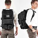 Falko Tactical Backpack for Men and Women 50L Backpack 2.4x Stronger Large Military Molle Rucksack, Bugout Backpack Outdoors (Black)
