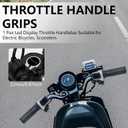 Electric Bike Throttle, 48V Half-Twist Throttle Grip Lock Key Set LED Display Throttle for Motorcycle Scooter