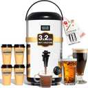 WantJoin Electric Heating Beverage Dispenser-75 Cup Hot&Cold water Urn-Stainless Steel Premium 12 L/3.2 Gallon Hot Drink Dispenser with Spigot for Coffee & Hot tea,Cold Milk,Water,Juice(Silver)