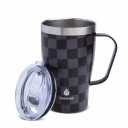 Manna™ Cozy™ Stainless Steel Mug - Black Checkers, 18 oz
