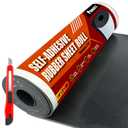 PAMAZY Neoprene Rubber Sheet Roll 1/16" Thick x 12" Wide x 10Ft Long with Adhesive Backing (Including Utility Knife), Heavy Duty Self Rubber Seal Strips Roll for DIY Gaskets, Flooring, Seals