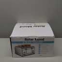 Toaster 4 Slice, KitchMix Bagel Stainless Toaster with LCD Timer, Extra Wide Slots, Dual Screen, Removal Crumb Tray (Red)