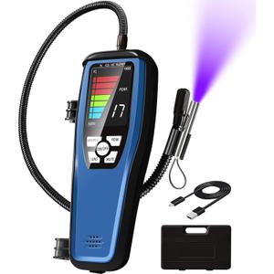 HVAC Refrigerant Leak Detector, ALD-200 Freon & Combustible Gas Leak Detector, Freon Sniffer Halogen Gas Leak Detector 16-Inch Sensor Probes with Loud Alarm,for R134A R410A R22 R600A R290