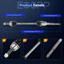 ECCPP CV Axle Shaft Assembly fit for 2007-2017 for Dodge Caliber for Jeep Compass for Jeep Patriot 2.4L Front right 66-3514 60-3514 CH-8113 CH-8332 CH-9530 4WD