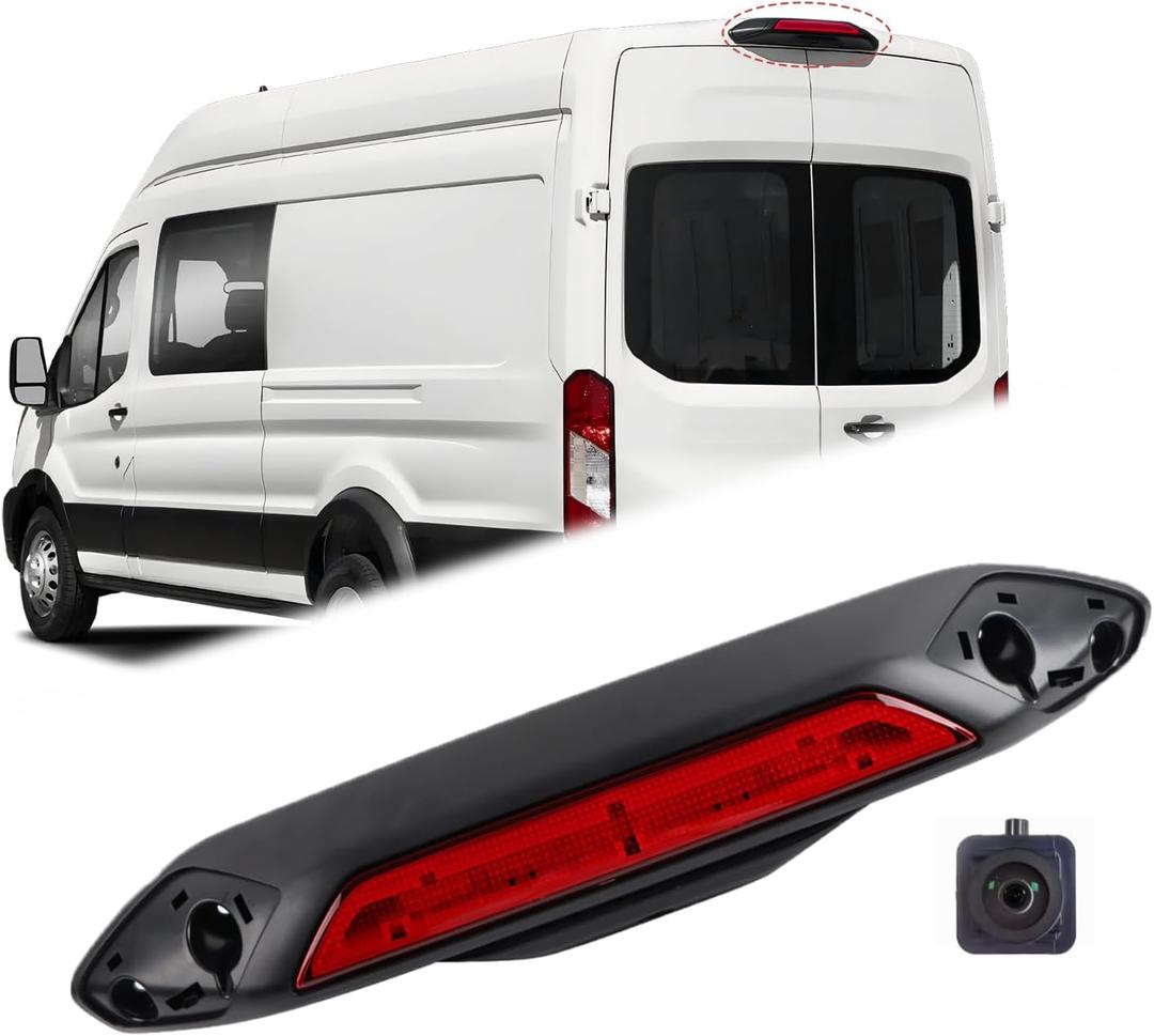 W/Camera W/Camera Hole Brake Light Compatible for 2020-2025 Ford Transit 150 250 LK4Z13A613D NK4T-19G490-AA