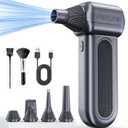 Electric Air Duster-250000RPM Super Power Cordless Air Duster, Rechargeable Brushless Motor Durable Blower, 3-Gear Adjustable Dust Blower for Computer, Keyboard, Outdoor, House and Car