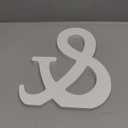 AOCEAN 12 Inch White Big Wood Letters Unfinished Wooden Letters for Wall Decor Decorative Standing Letters Slices Sign Board Decoration for Craft Home Party Projects (&) (&)