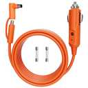 Sigely 6.5FT 12V/24V Car Charger 14AWG 15A DC 8.0mm Car Cigarette Lighter Cable, with DC7909 and DC8020 Plug, Replacement for Jackery, Anker, BLUETTI, GRECELL, Westinghouse Power Station
