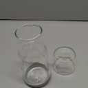 Wikapy Bedside Water Carafe and Glass Set With Silicone Coaster for Nightstand, Bedroom, 18 OZ Clear Mouthwash Dispenser for Bathroom