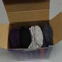 LINEMIN Wool Socks for Women Winter Warm Hiking Thick Warm Cozy Boot Crew Gift Socks 5 Pairs (Purple/Blue/Black/Dark Gray/Light Gray)