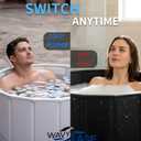 WAVYEASE Portable Bath Tub for Adults -(31.5"L x 26"H) Foldable Cold Plunge Tub for Recovery - Collapsible Soaking Bath Tub for Shower Stall - Outdoor Ice Bathtub for Athletes (Black)
