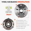 Front Wheel Hub Bearing Assembly Compatible with Chevy Cruze 2011-2015 1.4L 1.8L for Chevy Cruze Limited 16 Replacement 513315 2PCS