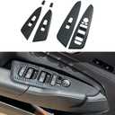 Compatible with 2023 2024 2025 Kia Sportage Accessories Door Window Switch Panel Cover Door Lock Control Button Trim (Carbon Fiber Style)