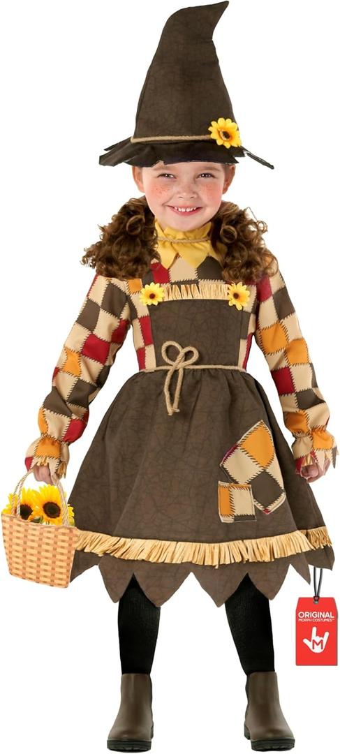Morph Toddler Scarecrow Costume, Girls Scarecrow Costume, Little Girl Halloween Costumes, Halloween Costumes for Girls (4-6 Years)