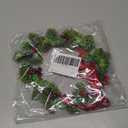 VICASKY 23cm Christmas Wreath Gingerbread Headband Headbands Women Hair Accessories Clip Holly Berry Garland Crown Headpiece Flower Hairband Floral Leaves Woman Girls Happy New Year 2026