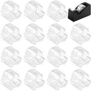15 Count Tape Dispenser Core Insert Wheel Replacement for Tape Dispenser Roller Refill Holder Parts for Office Home School Supplies (Transparent)