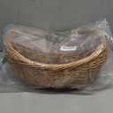 JJSQ Wicker Woven Basket with Jute Rope Handle Garden Harvest Basket Wicker Storage Baskets for Picnic, Easter, Organizing, Gathering Vegetables, Large 17" x 12" x 5"