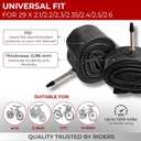 Fincci 29 x 2.1/2.2/2.3/2.35/2.4/2.5/2.6 Inch Bike Inner Tube 48mm Presta or Schrader Valve Butyl Rubber Fits Mountain & Hybrid Bikes Pack of 2