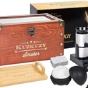 Dom Scmook Cocktail Smoker Kit - Whiskey Smoker Kit with Smoking Gun, Smoker Box, 6 Flavors Wood Chips with Whiskey Stones & Ice Mold - Bourbon Old Fashioned Smoker Kit, Gifts for Men, Dad (Torch Not Required)