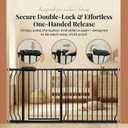 Extra Wide Baby Gate 85.8-90.5 Inch, Pressure Mounted No Drilling, for Stairs & Doorways, Metal Black Indoor Safety Gate for Kids and Dogs